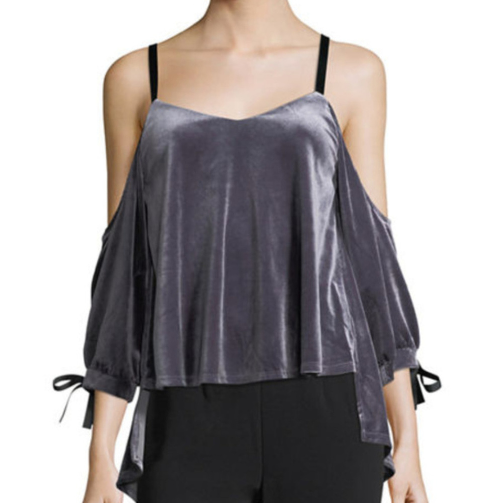 Romeo + Juliet Couture Velvet Cold Shoulder size S - Picture 3 of 5